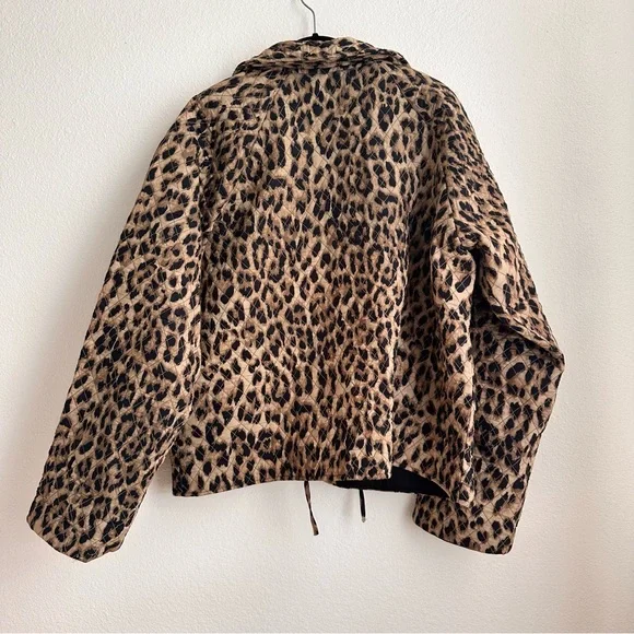 Anthropologie Leopard Print Quilted Jacket - Picture 2 of 13